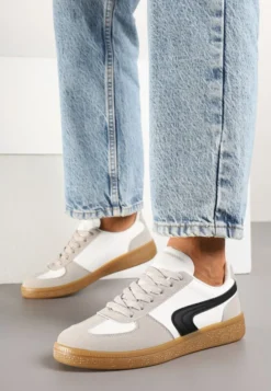 Biało-Czarne Casualowe Sneakersy Typu Kultowe Tenisówki Ablerri