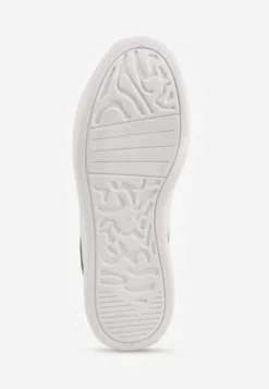 Biało-Czarne Casualowe Sneakersy z Zawieszką Misiem Ulevidia