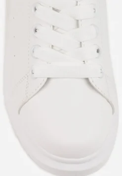 Biało-Czarne Casualowe Sneakersy z Zawieszką Misiem Ulevidia