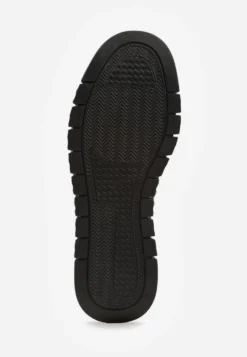 Biało-Czarne Płaskie Sneakersy Vices ze Sznurowaniem Lorori