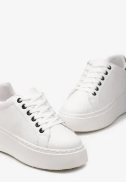 Biało-Czarne Sneakersy na Modnej Platformie Broida