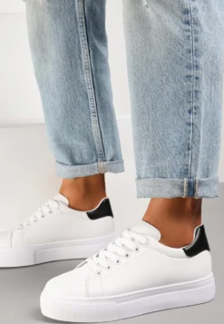 BIało-Czarne Sneakersy Thessomeda
