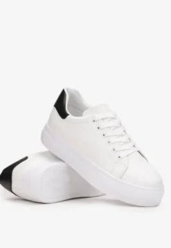 BIało-Czarne Sneakersy Thessomeda