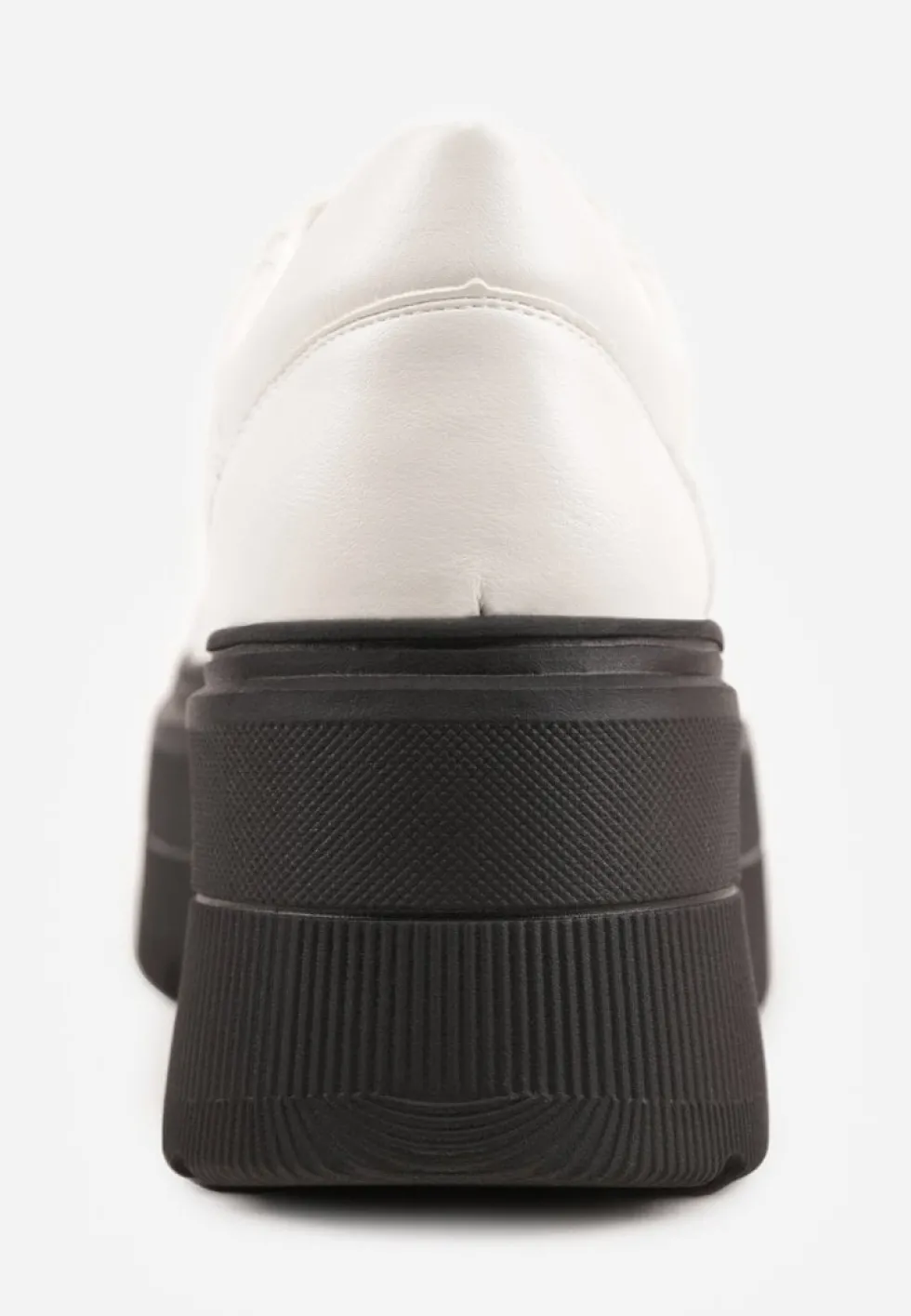 Biało-Czarne Sneakersy Vices na Grubej Podeszwie Tuliri
