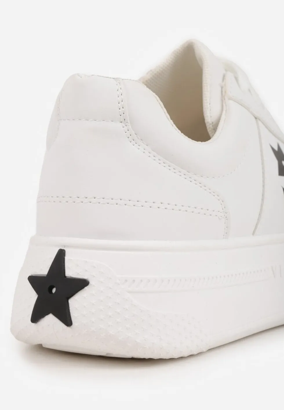 Biało-Czarne Sneakersy Vices na Platformie z Gwiazdką Fenarra