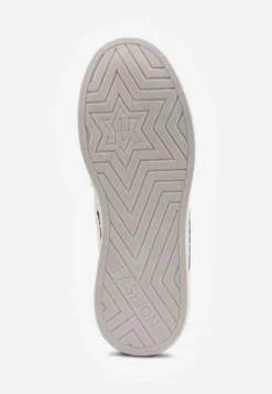 Biało-Granatowe Basicowe Sneakersy VICES Zdobione Kontrastową Lamówką przy Podeszwie Cezita
