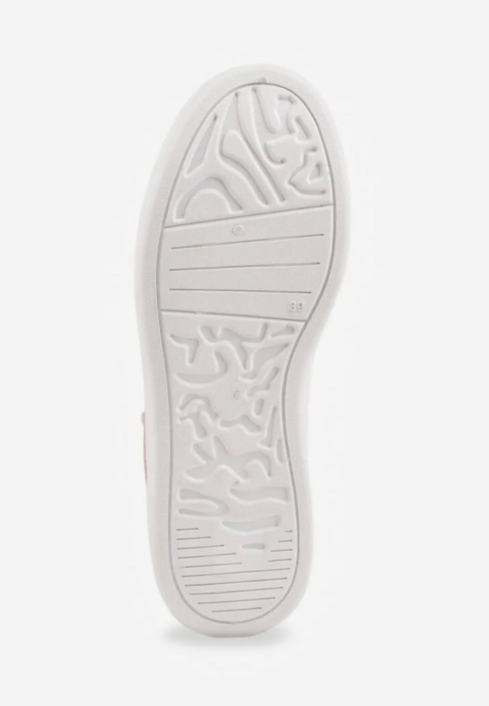 Biało-Różowe Casualowe Sneakersy z Zawieszką Misiem Ulevidia