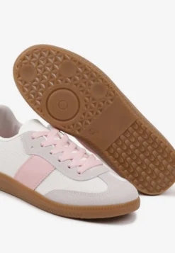 Biało-Różowe Sneakersy Tenisówki w Kultowym Stylu Neolithaen