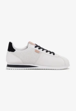 Biało Różowe Sneakersy z Przeszyciami Phyrise