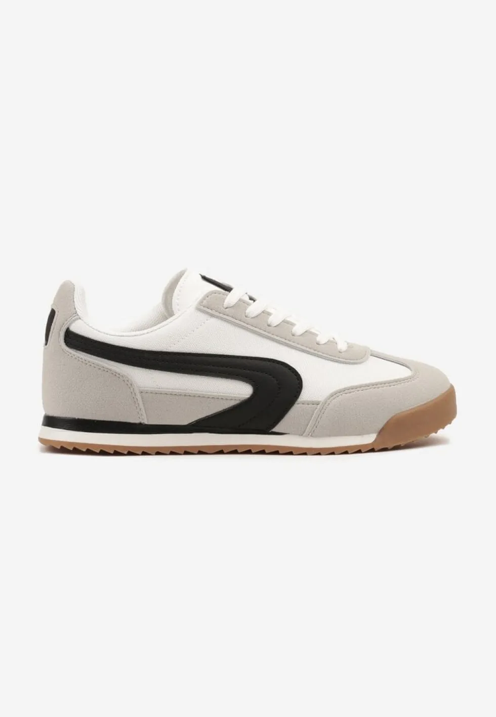 Biało-Szare Basicowe Sneakersy Ellimira