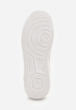 Biało-Szare Casualowe Sneakersy Vices na Niskiej Platformie Torila