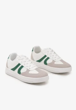 Biało-Zielone Sneakersy Klasyczne Tenisówki Setinora