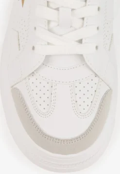Biało-Złote Sneakersy Vices na Platformie z Gwiazdką Fenarra