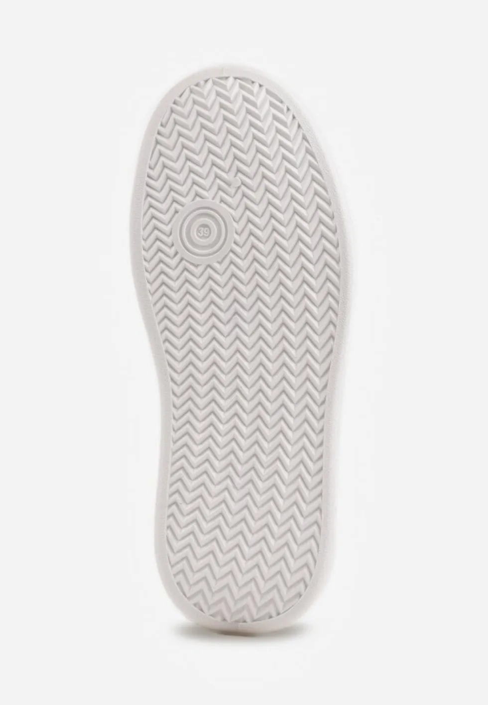 Biało-Złote Sneakersy Vices na Platformie Ozdobione Metalicznymi Aplikacjami Nelanil
