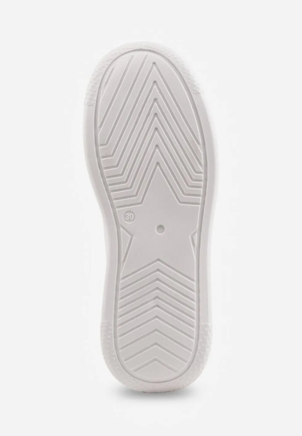 Biało-Złote Sneakersy VICES Ozdobione Gwiazdą i Błyszczącą Wstawką Oranatta