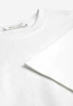 Biały Basicowy T-shirt z Bawełny Meranissea