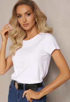 Biały T-shirt z Linii Basic Apoxis