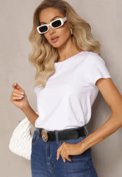 Biały T-shirt z Linii Basic Apoxis