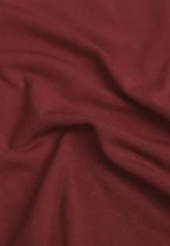 Bordowa Bluzka Basic o Fasonie Typu Longsleeve z Delikatnym Ociepleniem Kuarta