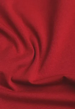 Bordowa Bluzka Bawełniana Typu Longsleeve Mialoraea
