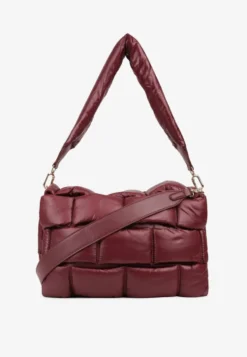 Bordowa Torebka na Ramię Typu Puffer Bag Norriva