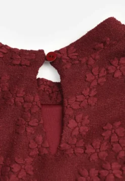 Bordowe Body Longsleeve z Koronki z Bawełną Zenisesa