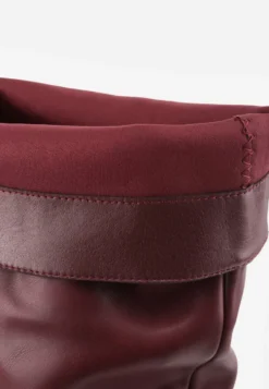 Bordowe Eleganckie Kozaki Typu Wedge Slouchy Swatte