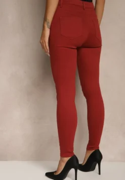 Bordowe Spodnie Skinny Winvienne