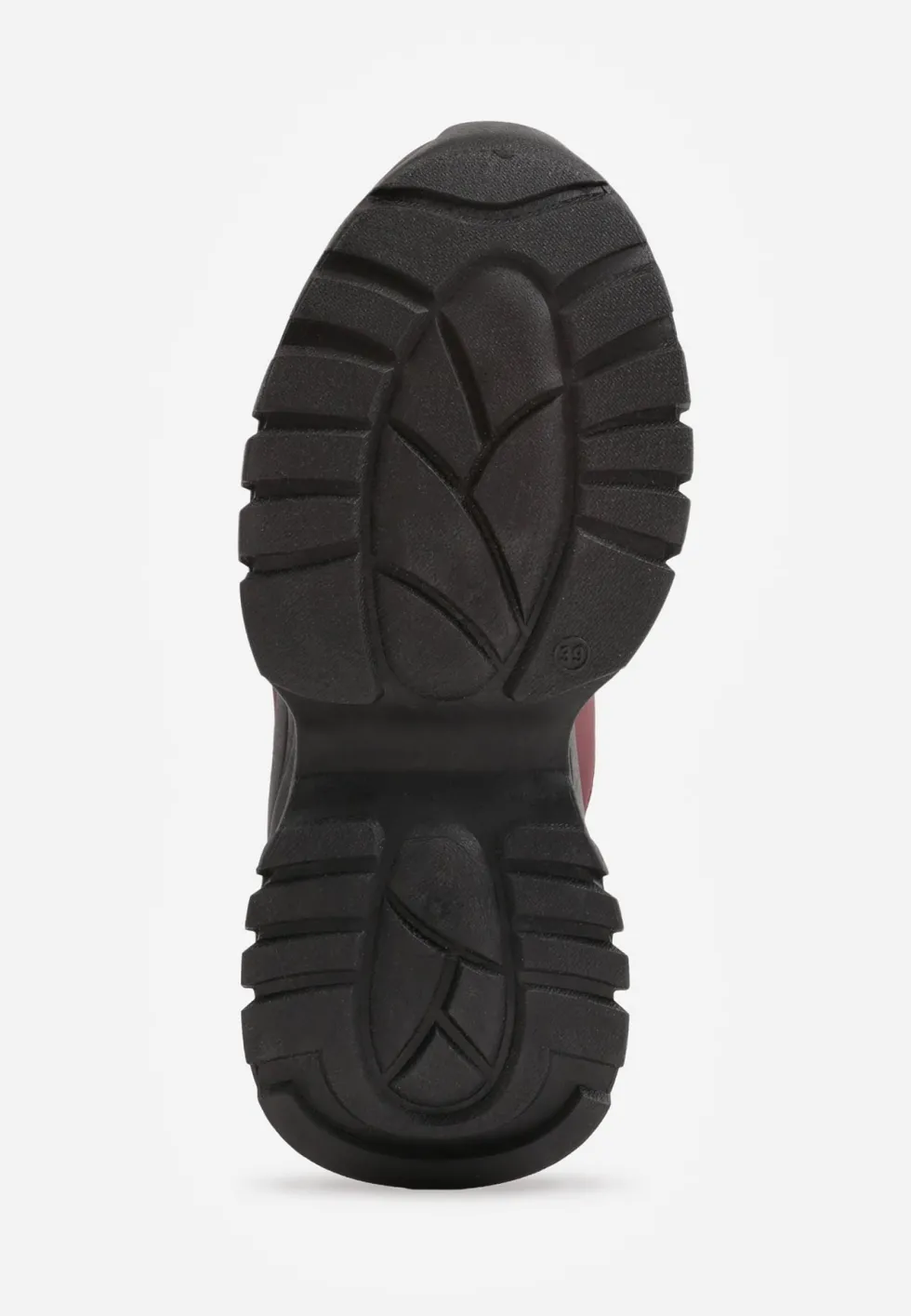 Bordowe Trapery Sneakersy Vices na Platformie z Tłoczeniem Nirrise
