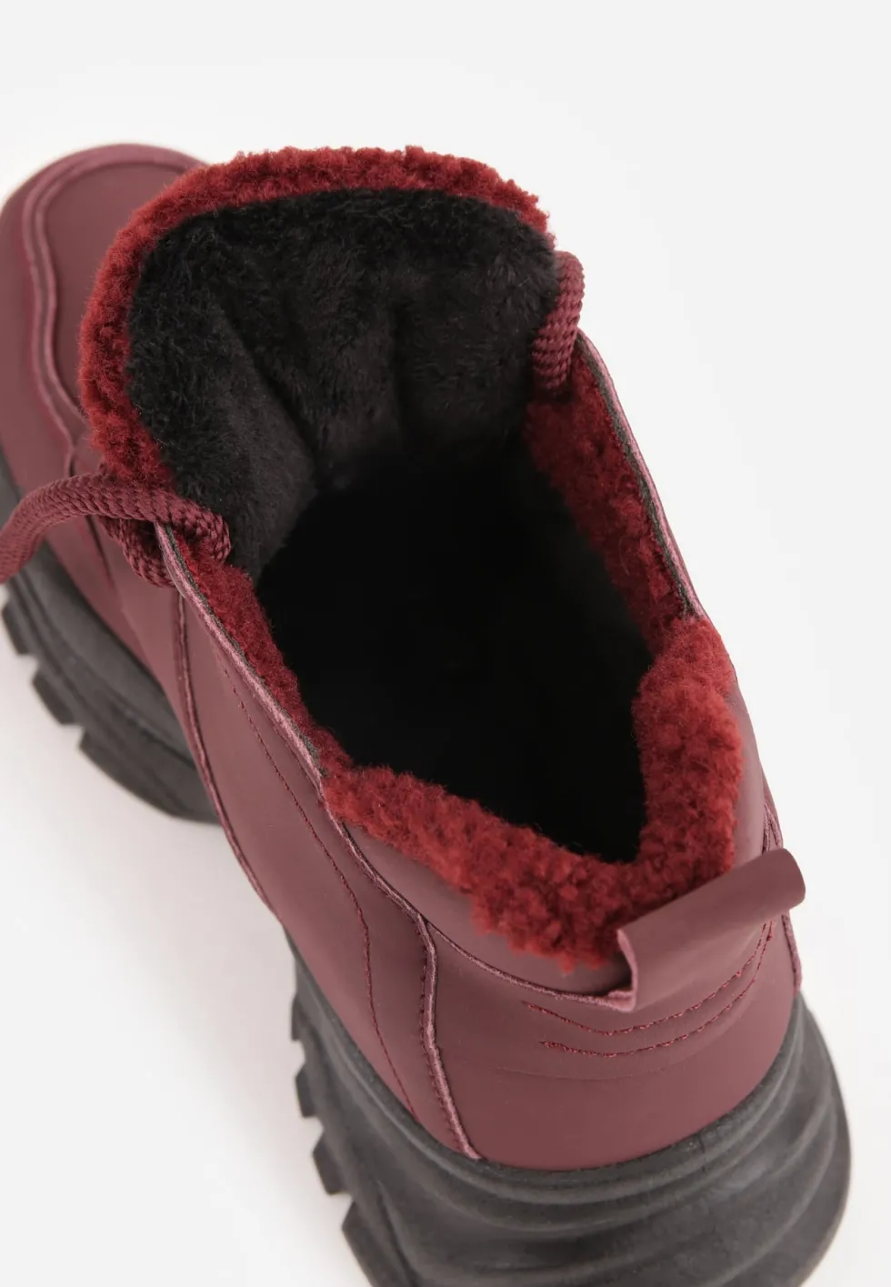 Bordowe Trapery Sneakersy Vices na Platformie z Tłoczeniem Nirrise