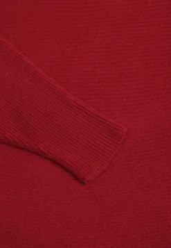 Bordowy Basic Sweter Nietoperz z Wiskozą Rosanel