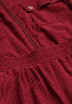 Bordowy Komplet Dresowy w Prążki Bluza Kurtka Rozpinana z Kołnierzykiem i Spodnie Lisulla
