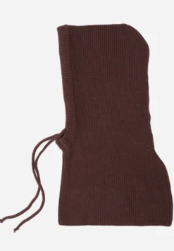 Brązowa Balaclava Zimowa z Wiązaniem pod Szyją Hites