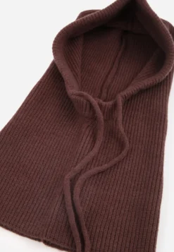 Brązowa Balaclava Zimowa z Wiązaniem pod Szyją Hites