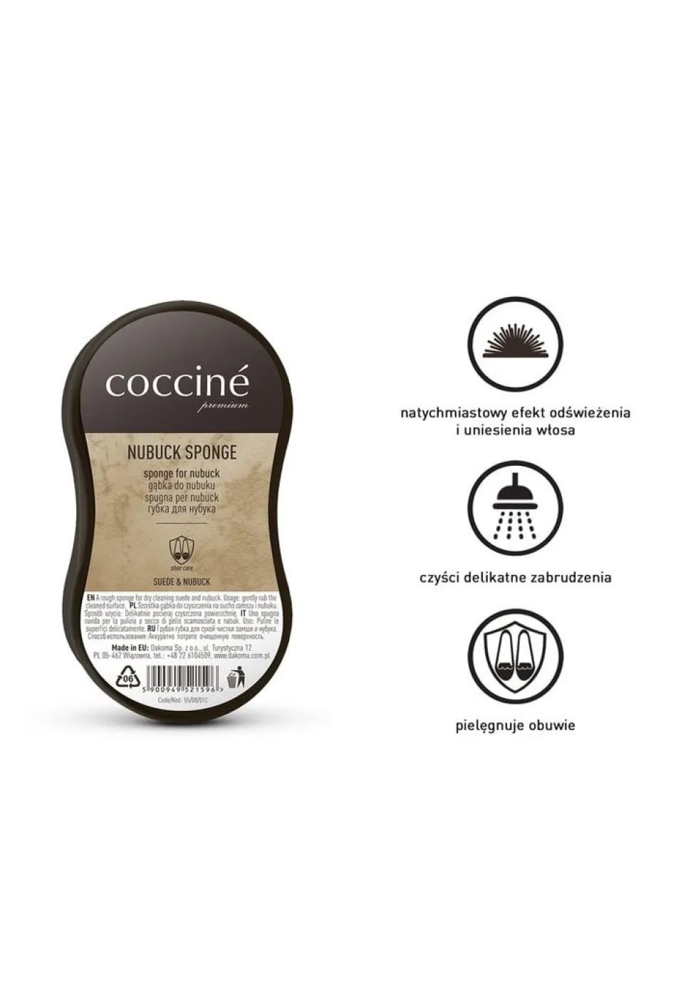 Brązowa Gąbka do Nubuku Coccine