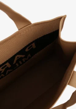 Brązowa Torebka Typu Shopper Zdobiona Tłoczeniami Salicella