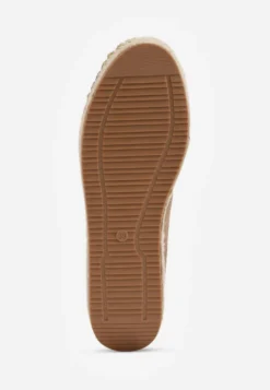 Brązowe Espadryle VICES w Klasycznym Stylu na Platformie z Plecionką Cherimare
