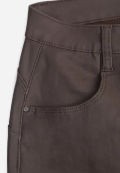 Brązowe Jeansy Flare High Waist z Kieszeniami Sonita