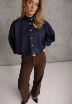 Brązowe Jeansy z Bawełny o Fasonie Straight Regular Waist Etelvina