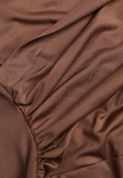 Brązowe Kopertowe Body Bez Rękawów Edalwen