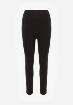 Brązowe Modelujące Legginsy High Waist Deliza