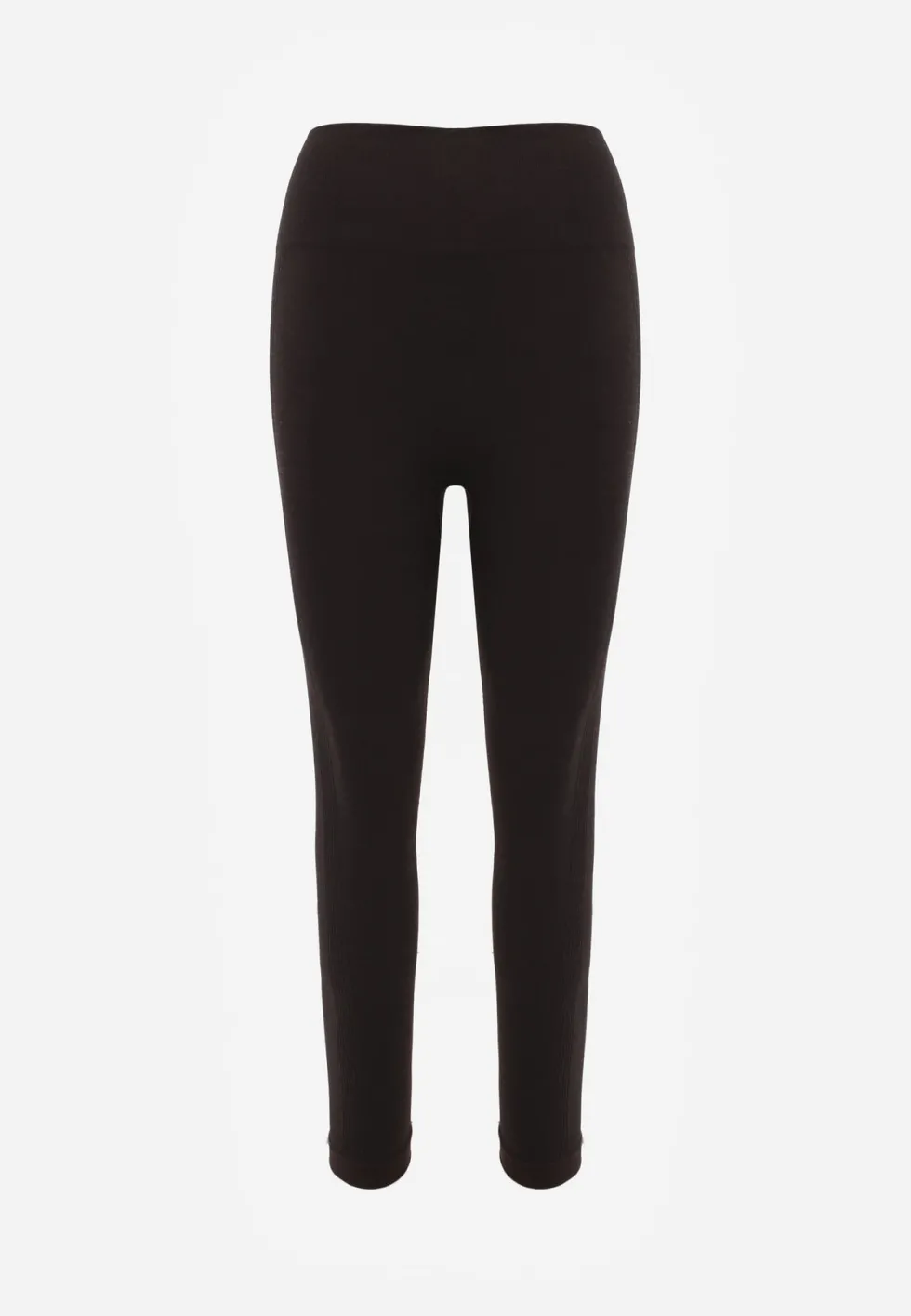Brązowe Modelujące Legginsy High Waist Deliza