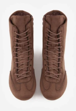 Brązowe Sneakersy Boxing Shoes z Ociepleniem i Wysoką Cholewką Ferdama