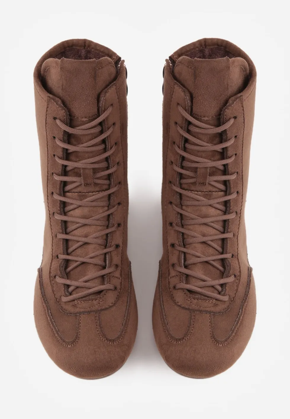 Brązowe Sneakersy Boxing Shoes z Ociepleniem i Wysoką Cholewką Ferdama