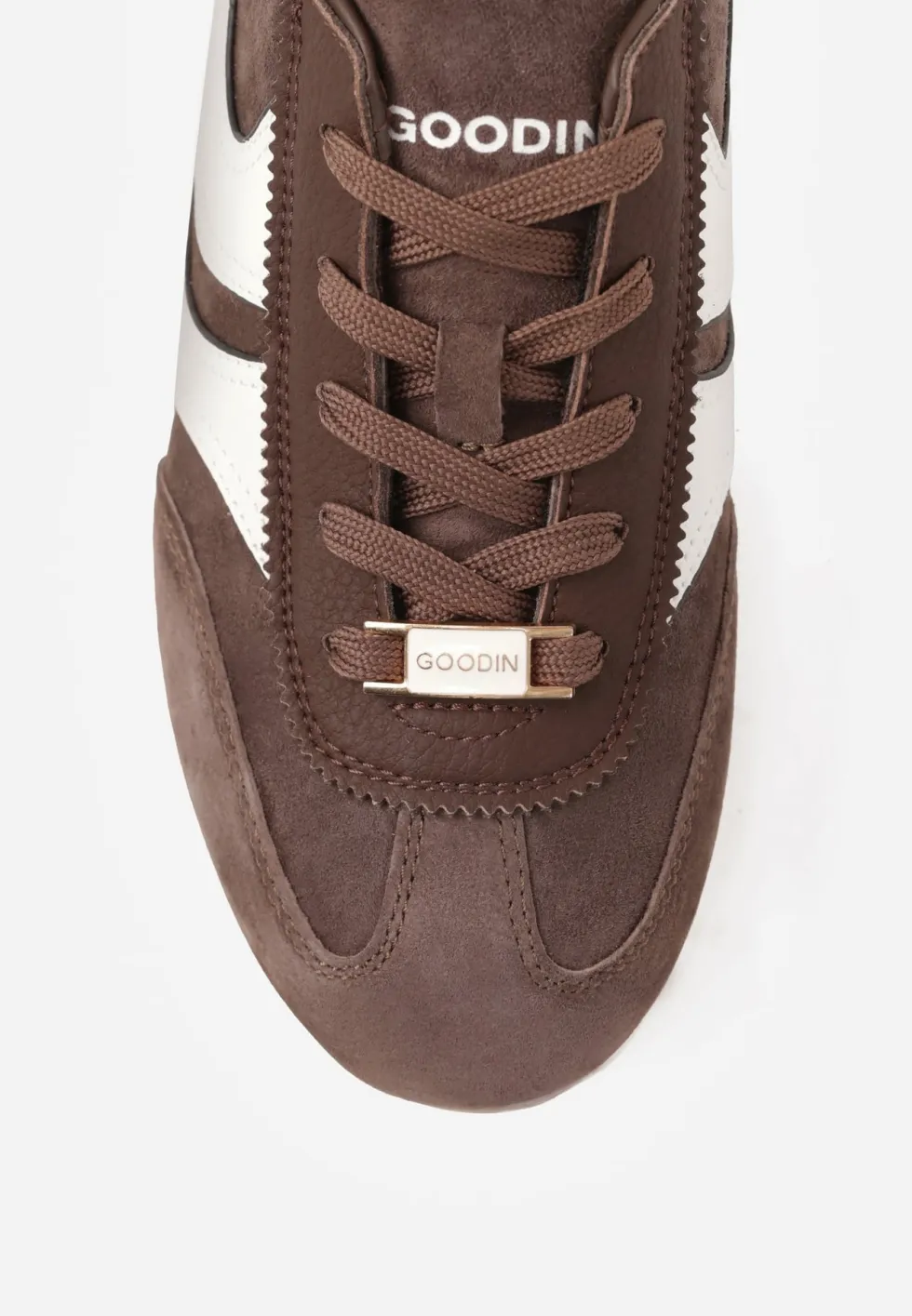 Brązowe Sneakersy Klasyczne Tenisówki z Zamszu Naturalnego Talanashta