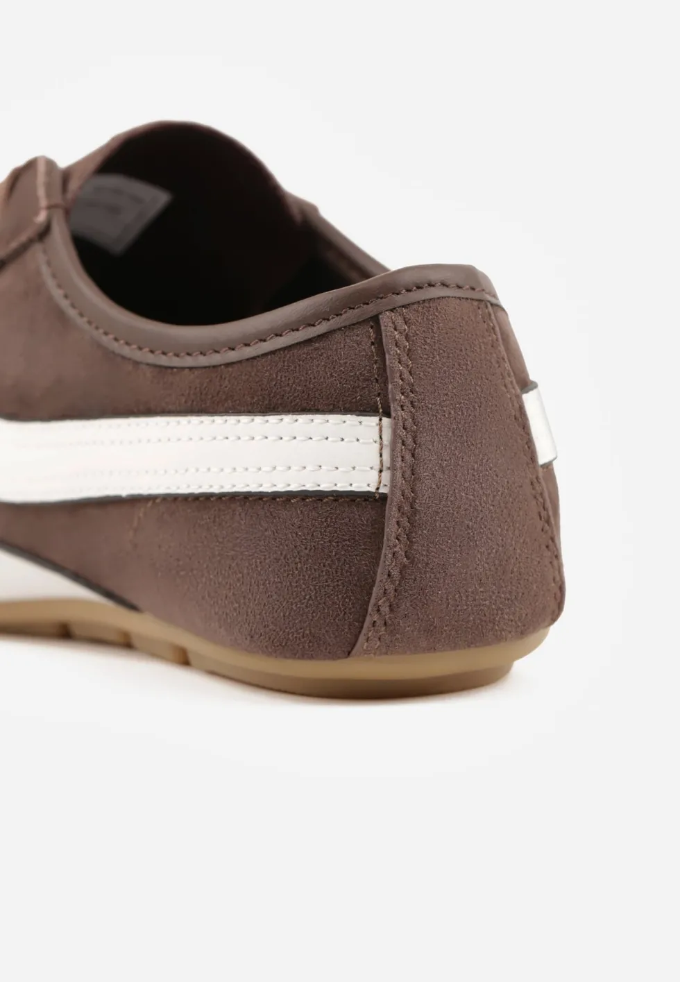 Brązowe Sneakersy Klasyczne Tenisówki z Zamszu Naturalnego Talanashta
