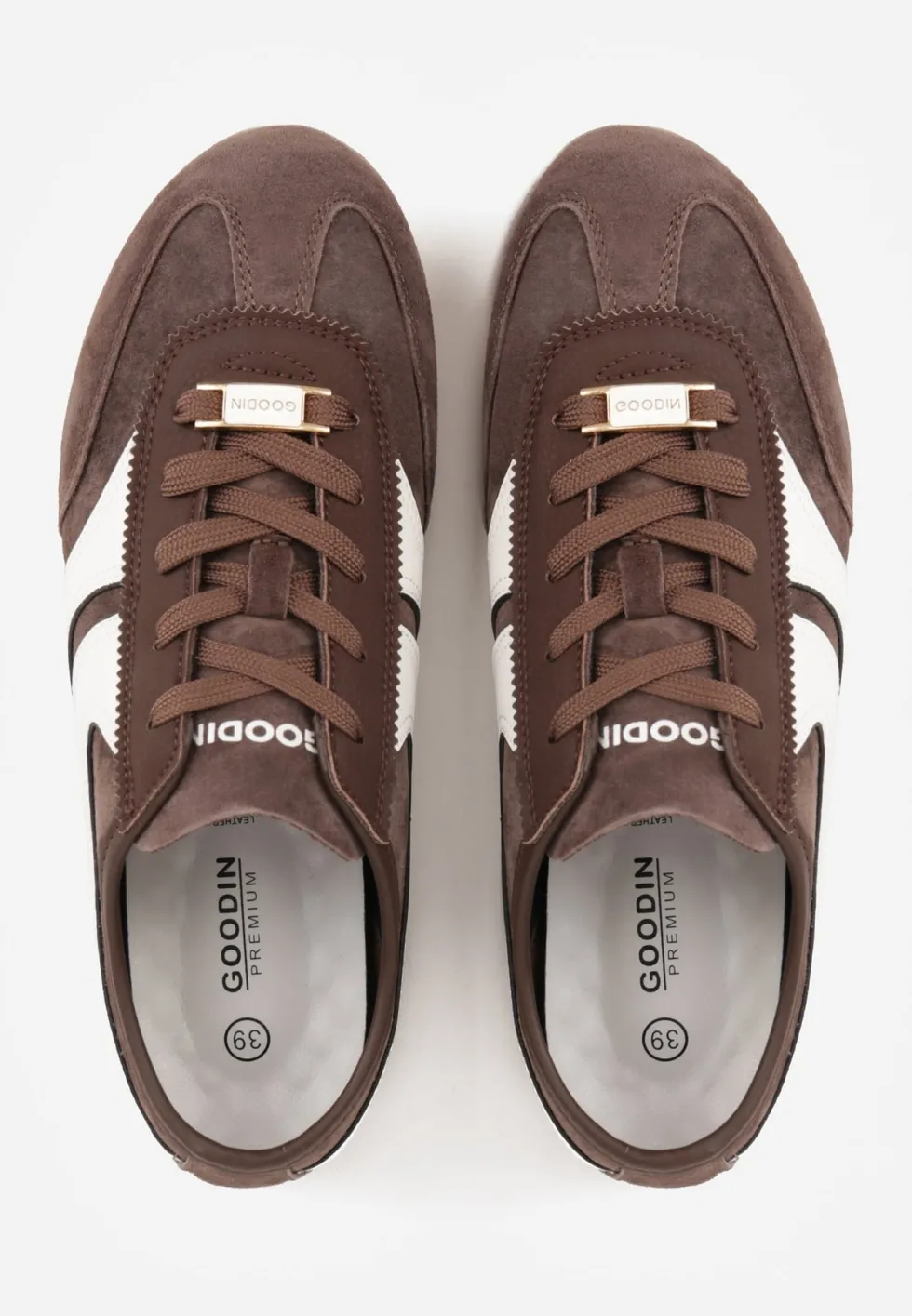 Brązowe Sneakersy Klasyczne Tenisówki z Zamszu Naturalnego Talanashta