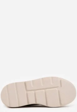 Brązowe Sneakersy na Platformie z Naturalnego Zamszu Latavesa
