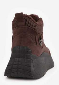 Brązowe Sneakersy Śniegowce Vices na Platformie w Sportowym Stylu Nelsella