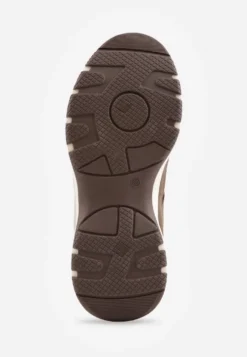Brązowe Sneakersy Ozdobione Tłoczoną Cholewką Jutta